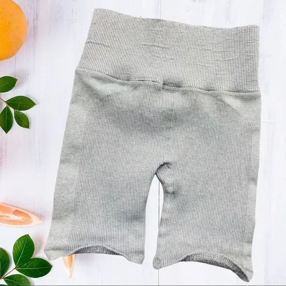Free People FP Movement Happiness Runs Ribbed High Rise Bike Shorts NWOT - Picture 6 of 8